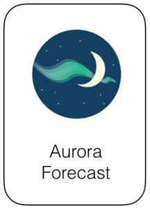 Graphic depicting a link to Astronomy North's Aurora Forecast